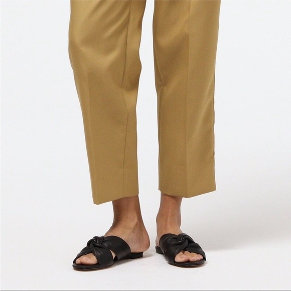 J. Crew Twisted Knot Sandals Black Soft Leather Sz 7.5 Bohemian Minimalist - Picture 2 of 13